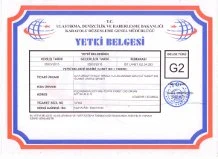G2 Yetki Belgesi